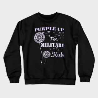 Purple up for military kids Crewneck Sweatshirt